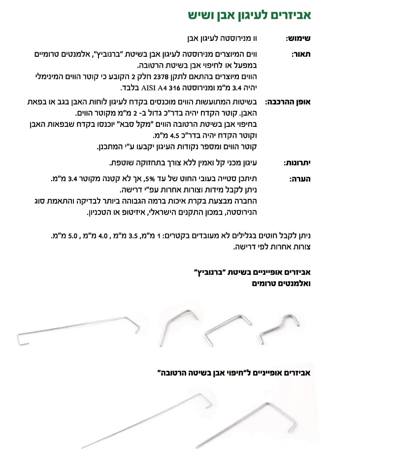 וו מגולוון 4.8 מ"מ L-265 — מידות ופרטים